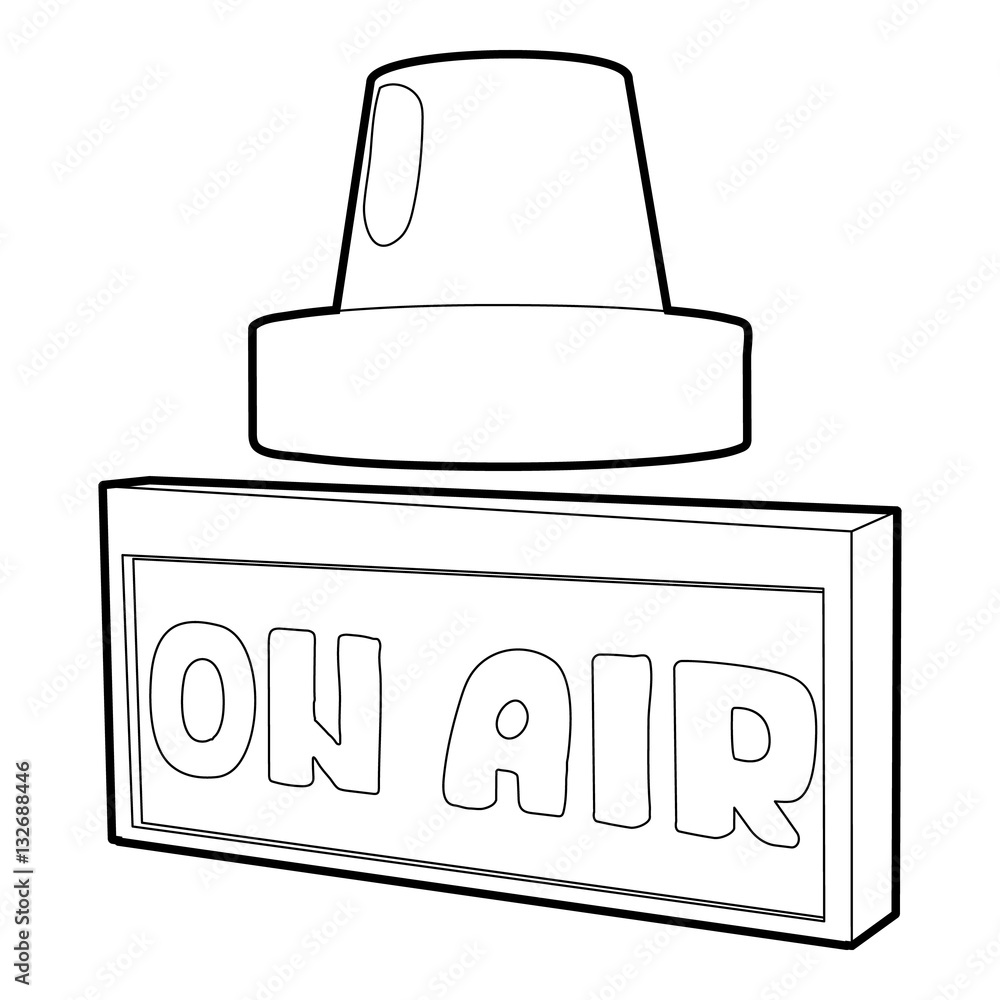 On air sign icon, isometric 3d style On air sign icon, isometric 3d style