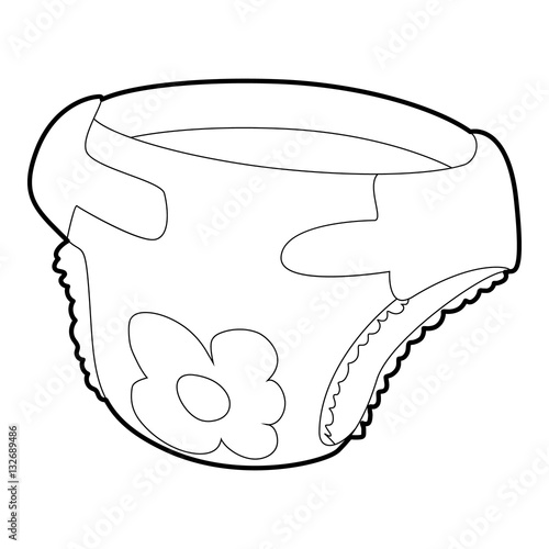 Baby diaper icon, isometric 3d style