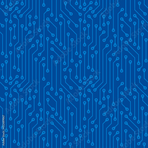 Seamless pattern of electronic boards. Abstract background of digital components. Wallpaper.
