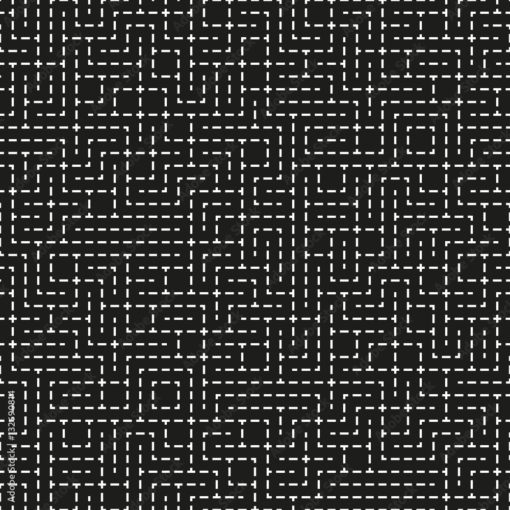 Seamless pattern with infinity rectangular maze. Modern endless ornament. Element of design.
