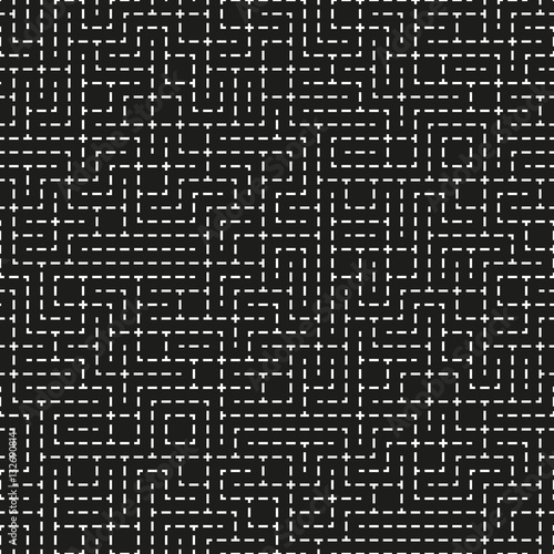 Seamless pattern with infinity rectangular maze. Modern endless ornament. Element of design.