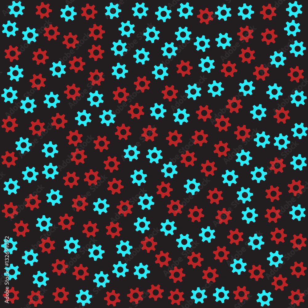 red blue gears. black background. vector illustration. red blue gears. black background. vector illustration.