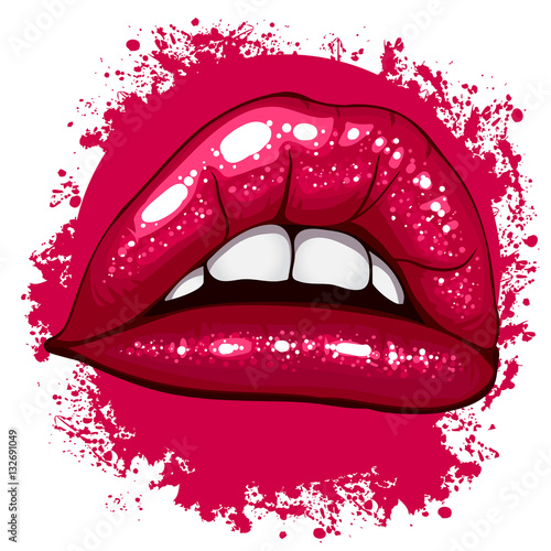 with pink lips shine threshing floor lipstick