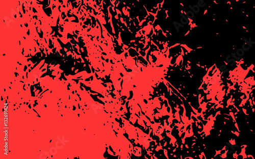 red paint. orange stain. grunge texture. black background. vector