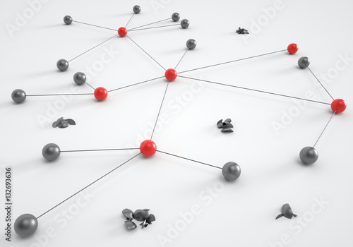Concept of network - 3D Rendering