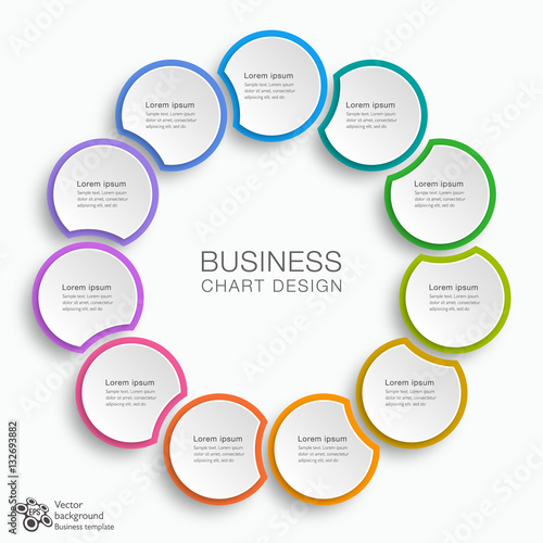 Business Chart Design 11-Step #Vector Graphic