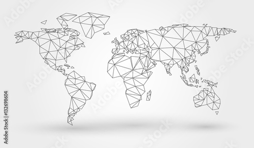 Naklejka Streszczenie mapa świata