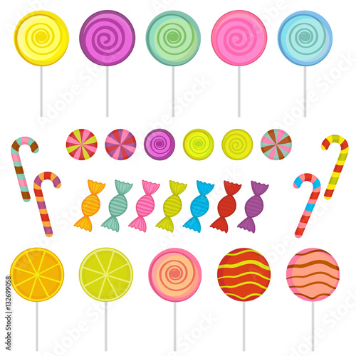 set of isolated candies - vector illustration, eps
