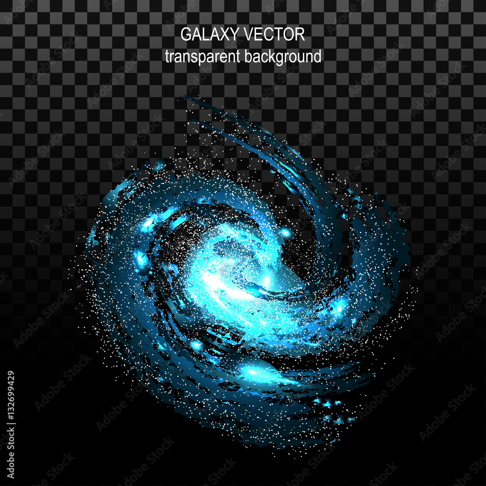 Naklejka premium Image of galaxies, nebulae, cosmos, and effect tunnel spiral galaxy