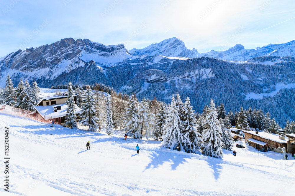 A ski slope station in Switzerland