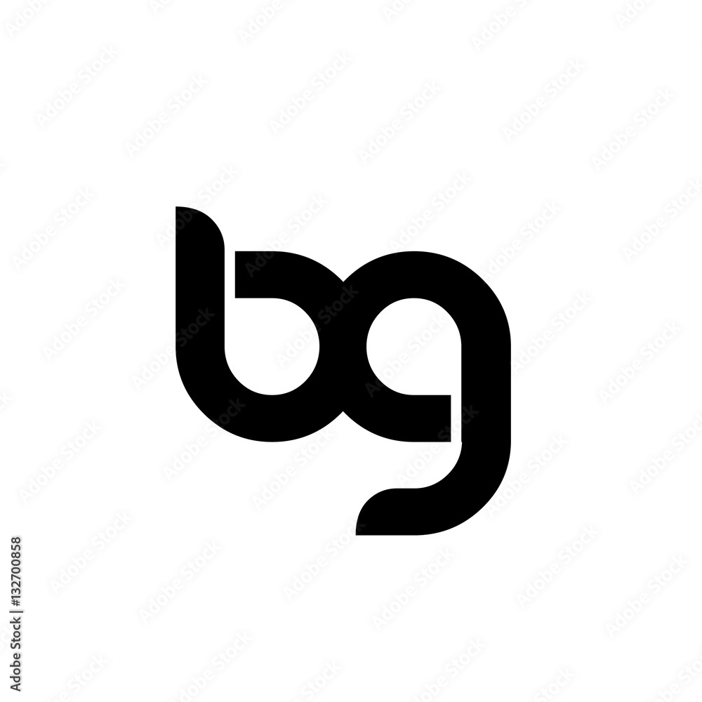 Initial Letter BG Linked Rounded Lowercase Logo Initial Letter BG Linked Rounded Lowercase Logo
