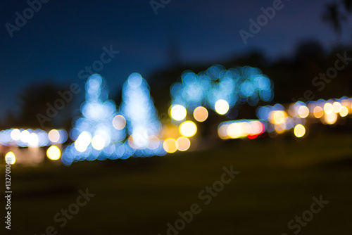 Colorful abstract bokeh background at the night © karnmanic