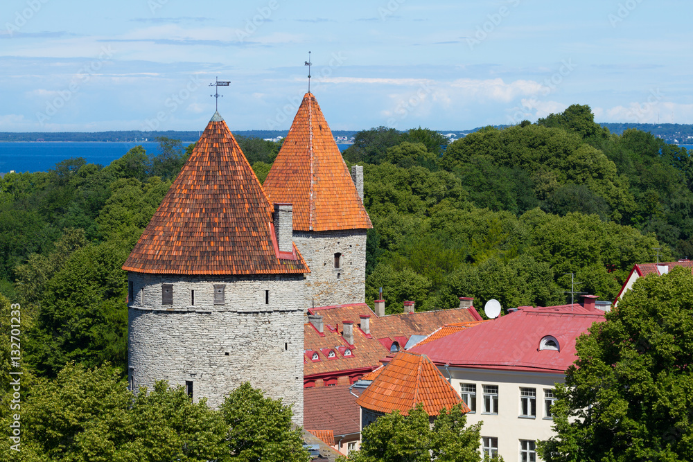 Landscape old city town in Tallinn