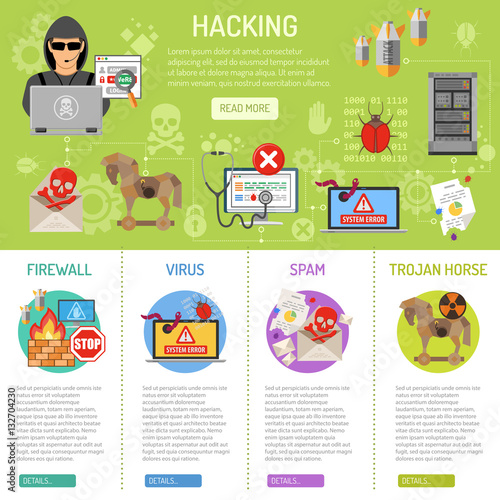 Cyber Crime hacking infographics