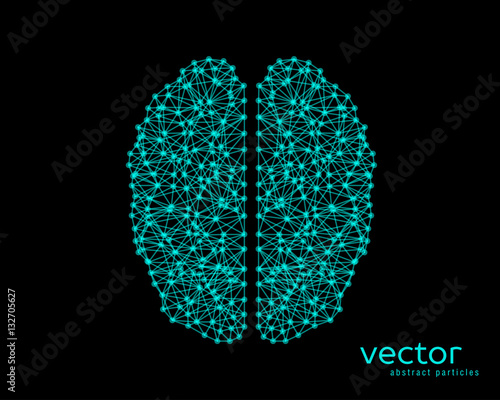 Abstract vector illustration of brain.