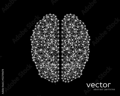 Abstract vector illustration of brain.