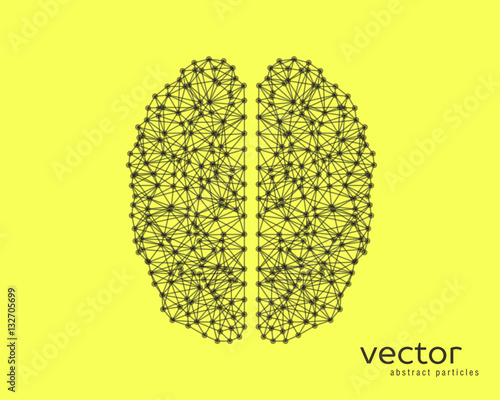 Abstract vector illustration of brain.