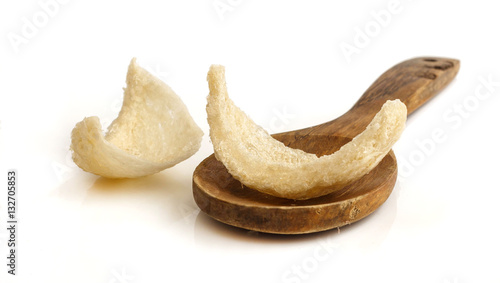 Raw swallow nest on white