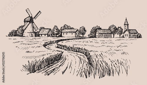 Hand drawn country