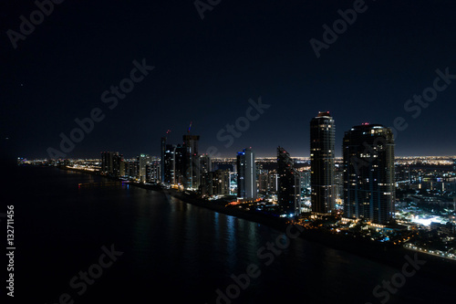 Night image of buildings in the city © Felix Mizioznikov