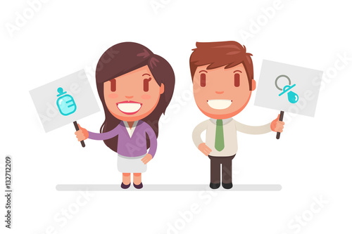 people holding sign