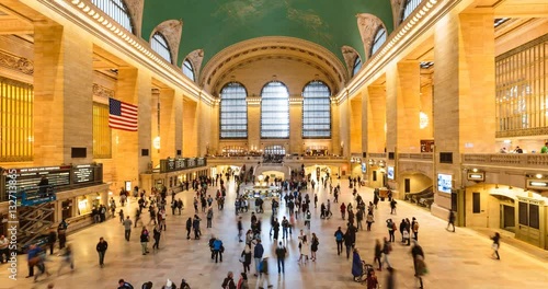 Grand Central station New York Time lapse 4k photo