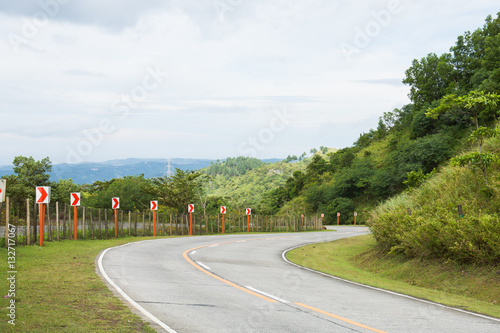 turning roads in Rizal, Philippines photo