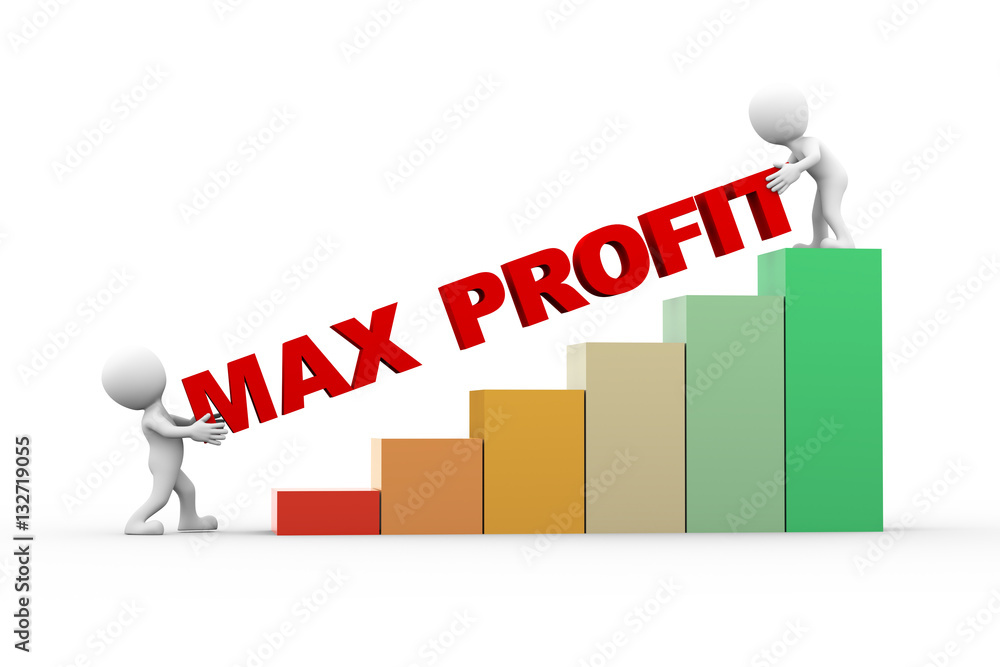 3d people with text max profit 3d people with text max profit