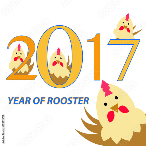 Chinese new year concept for year of rooster 