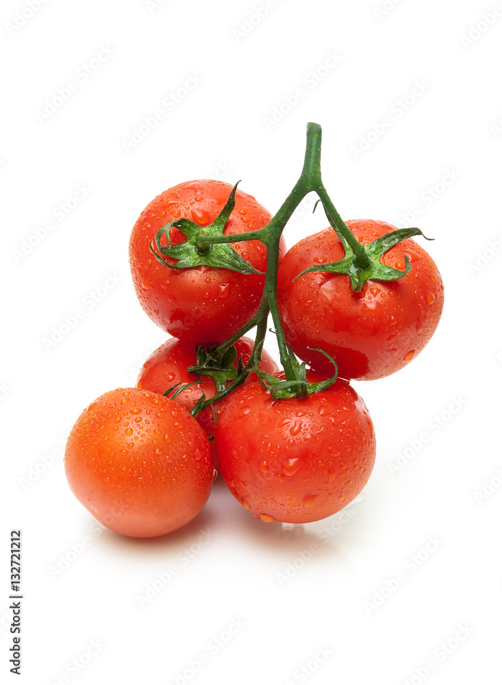 ripe tomatoes closeup on white background ripe tomatoes closeup on white background