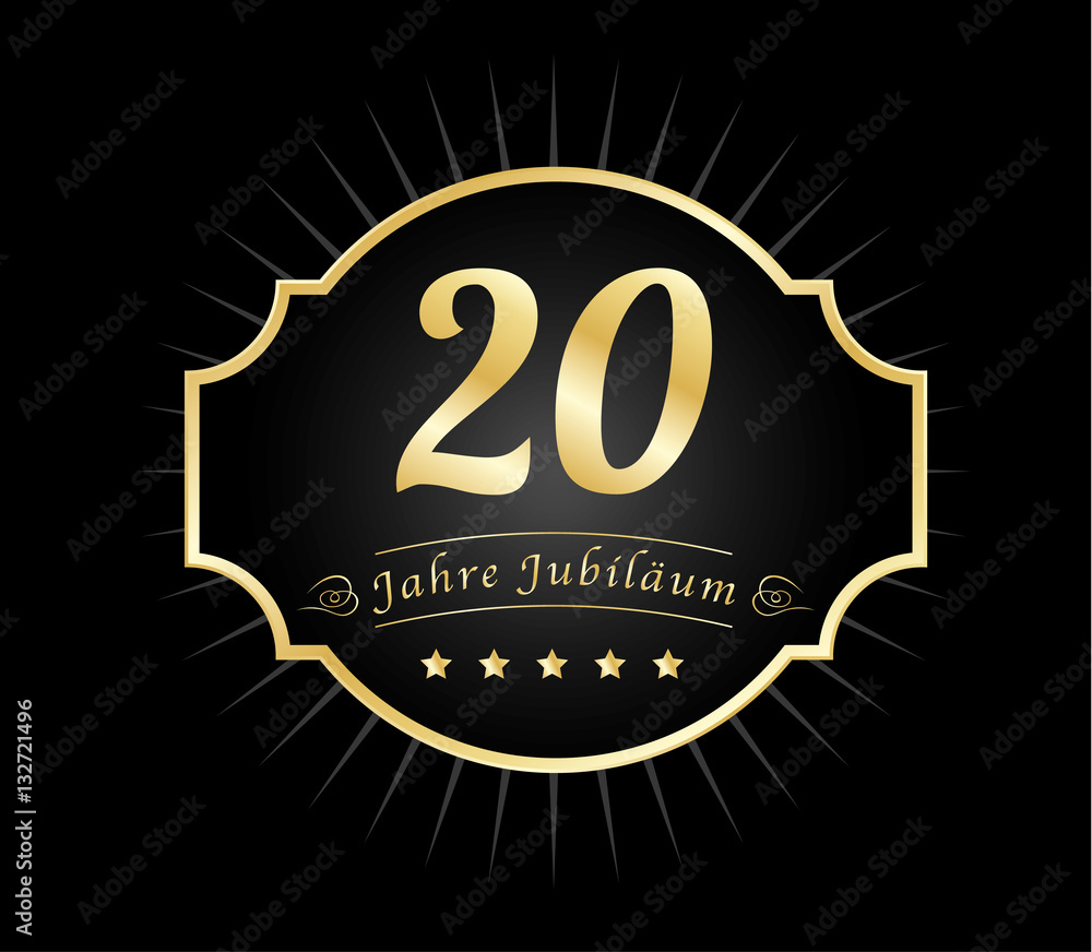 20 Jahre Jubilaeum gold