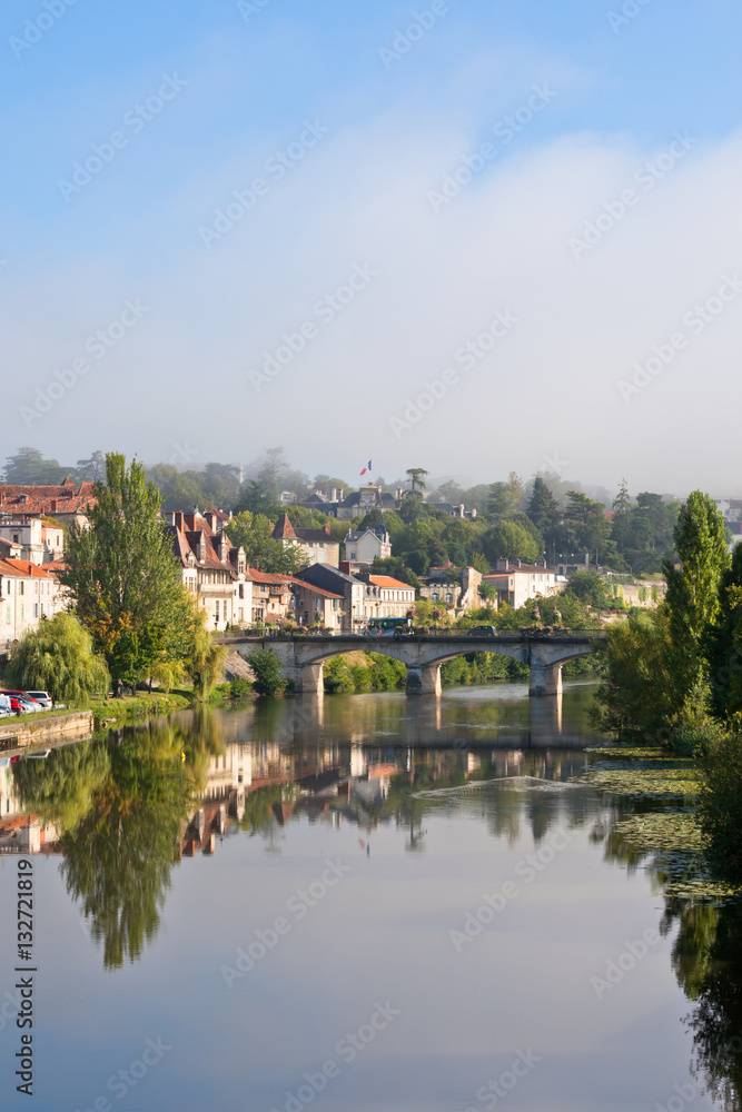 Picturesque view of Perigord town in France