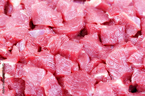 Raw beef close-up image