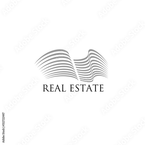 Logo template real estate, apartment, condo, house, rental, business. brand, branding, logotype, company, corporate, identity. Clean, modern and elegant style design