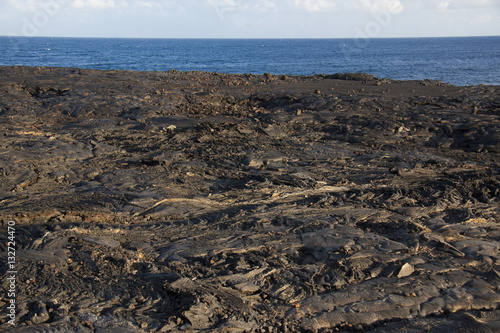 ハワイ島 カラパナ見学エリアの溶岩