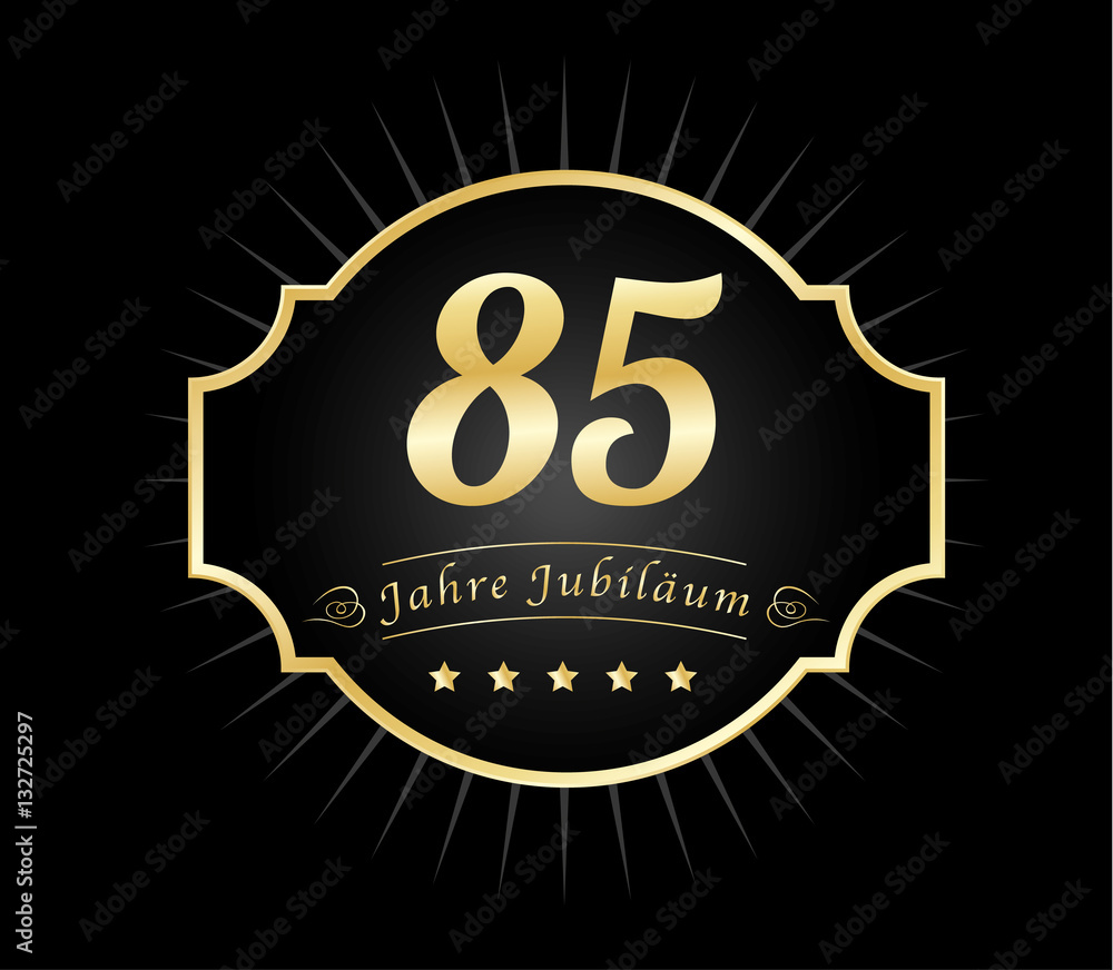 85 Jahre Jubilaeum gold