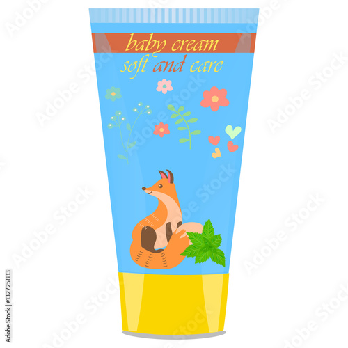 Baby cream tube with kids design