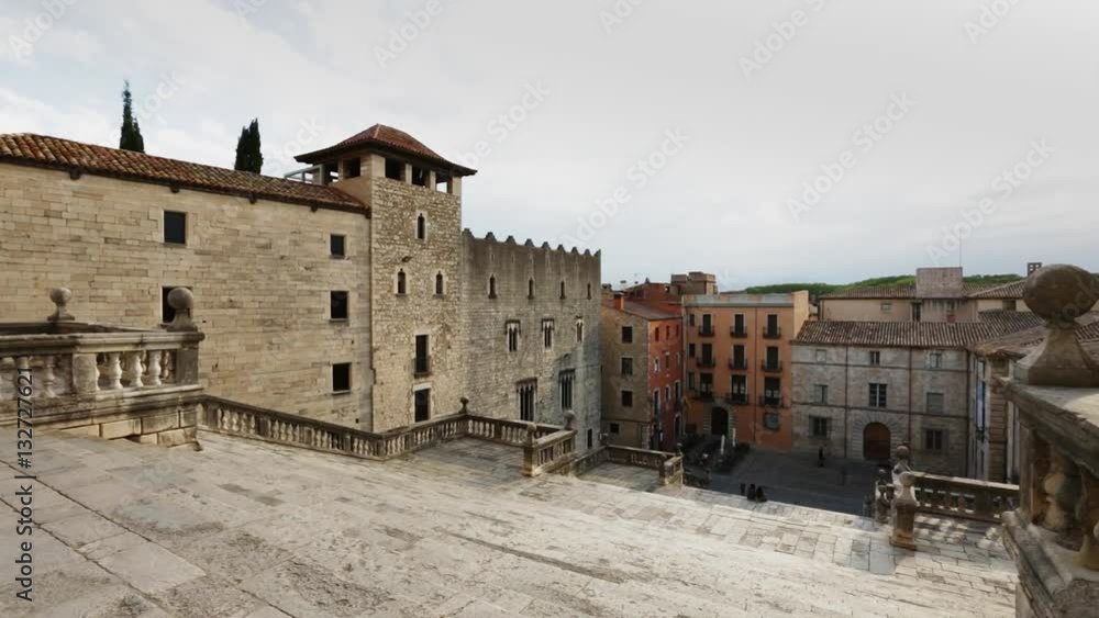 Great baroque Cathedral of Girona, Spain. Tv and film scenario. Great baroque Cathedral of Girona, Spain. Tv and film scenario.