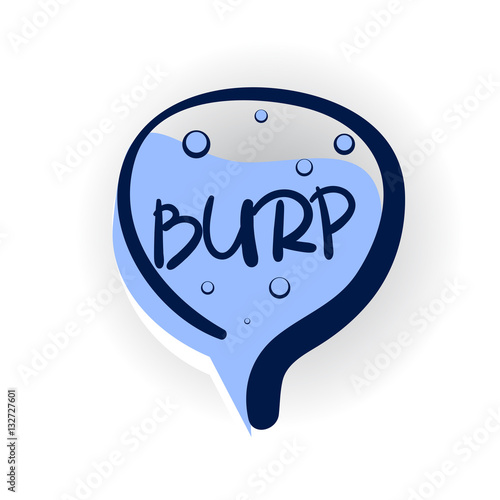 burp stomach gas comic text shadow