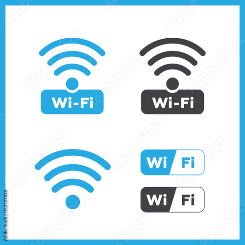 Wireless and wifi icons photo