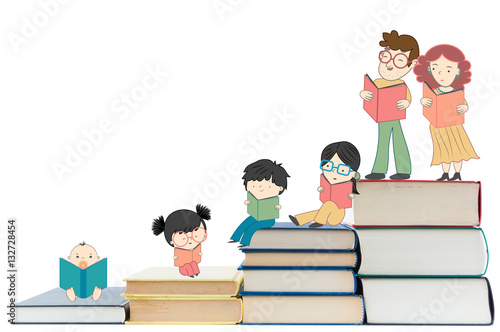 Children education and young culture growth with books