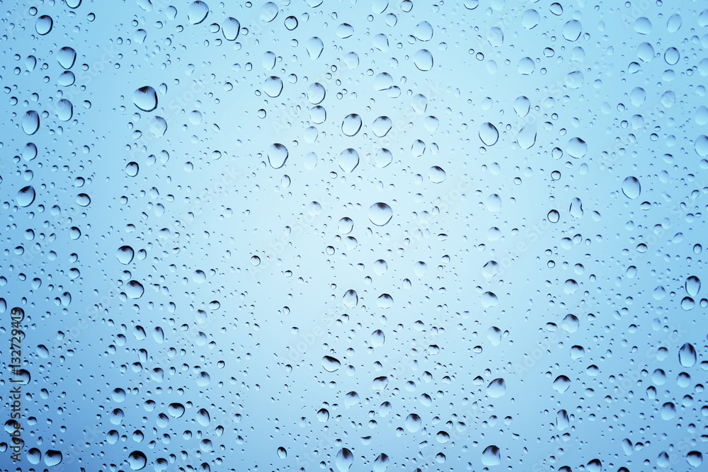 Water drops on glass