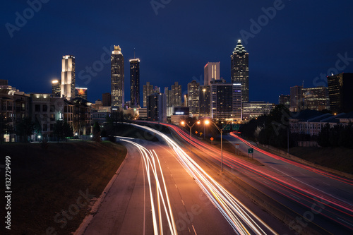 Atlanta city night skyline