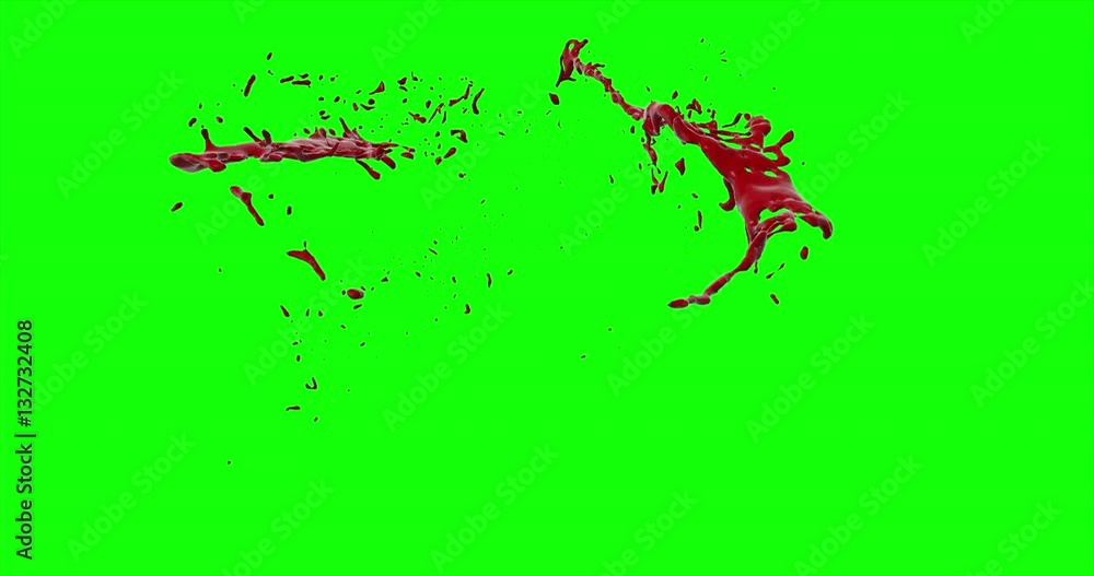 4k Blood Burst Slow Motion (Green Screen) 120 4k Blood Burst Slow Motion (Green Screen) 120