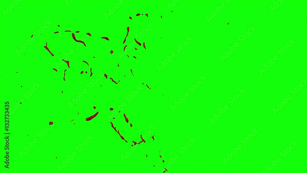 Hd Blood Burst Slow Motion (Green Screen) 28 Hd Blood Burst Slow Motion (Green Screen) 28