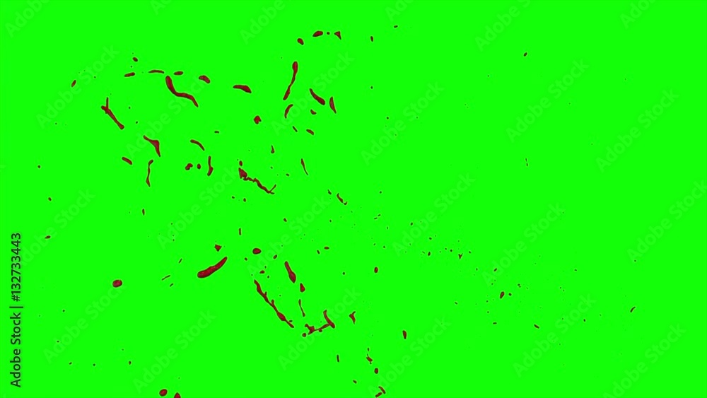 Hd Blood Burst Slow Motion (Green Screen) 29 Hd Blood Burst Slow Motion (Green Screen) 29