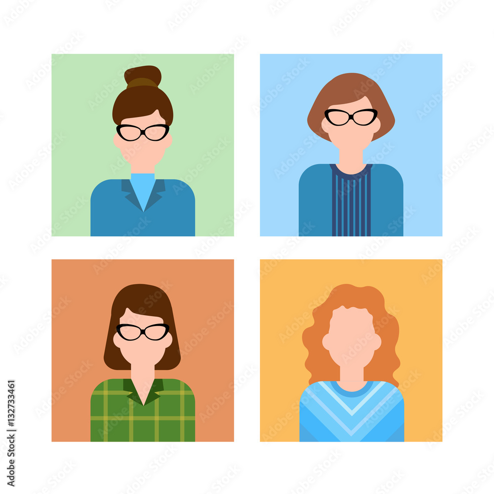 Business People Group Icon Set Woman Businesspeople Team Office Worker Flat Vector Illustration Business People Group Icon Set Woman Businesspeople Team Office Worker Flat Vector Illustration