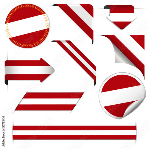 Österreich Flagge Deign Elemente