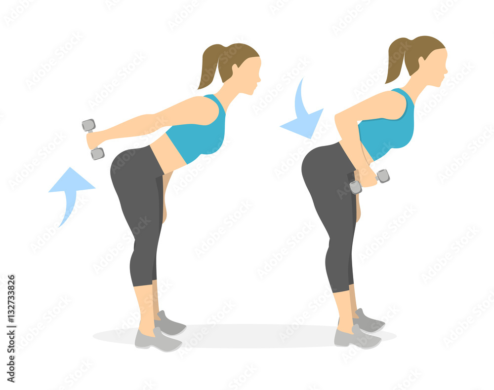 Back exercise for women on white background. Crossfit and fitness. Deadlift with weights. Back exercise for women on white background. Crossfit and fitness. Deadlift with weights.