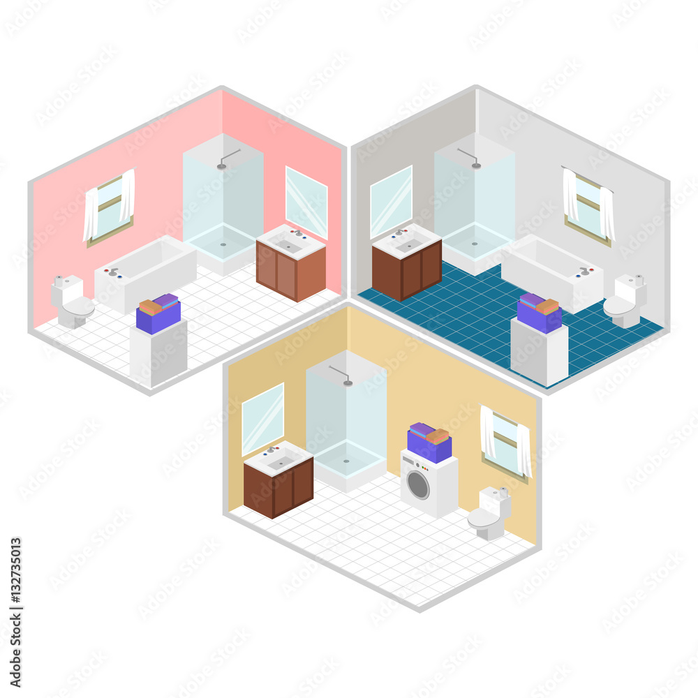 Interior office room vector flat design